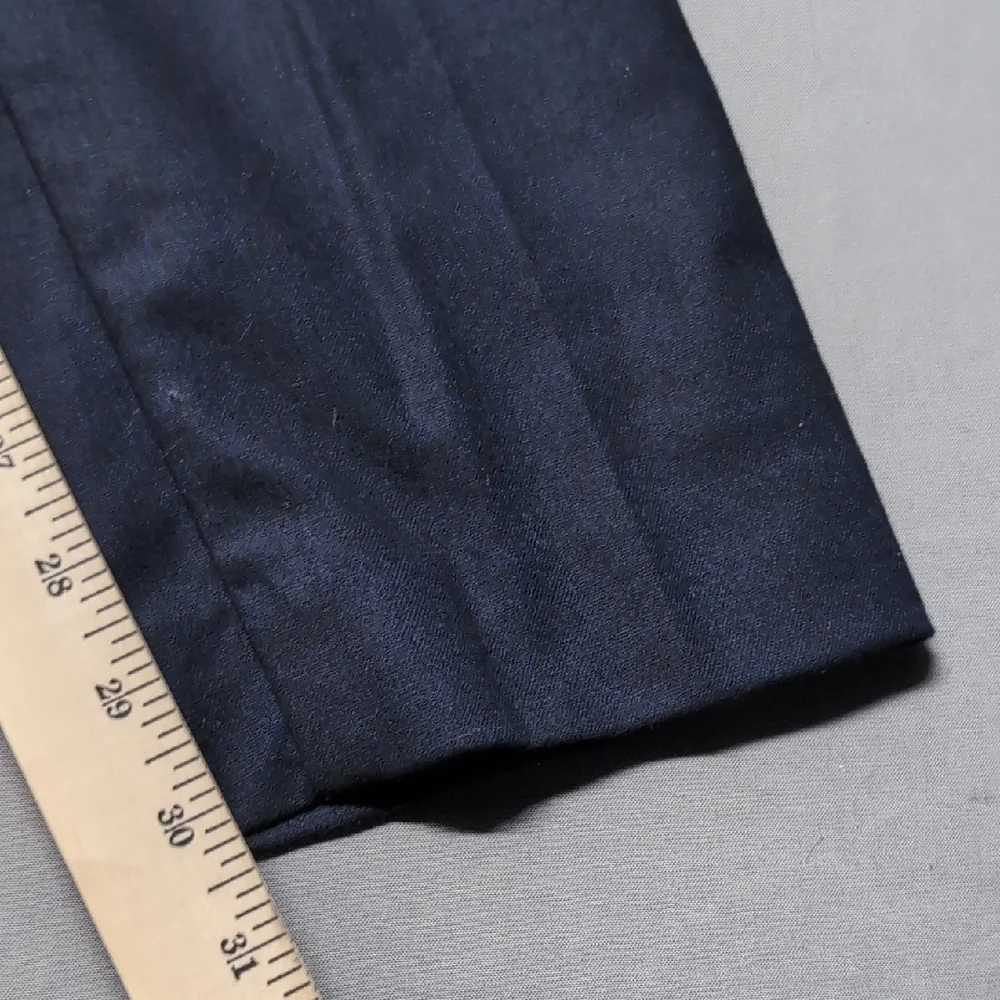 Gap Nova Fides Italian Fabric Skinny‎ Fit Navy Blue Wool Blend Pants Mens 33x32